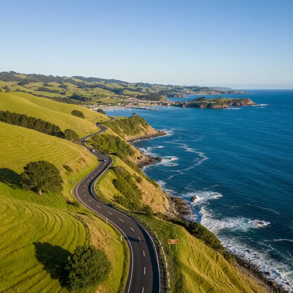 Coastal drive from Goat Island to Leigh eateries