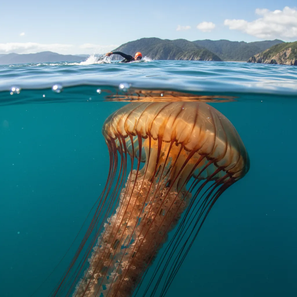 Lion's Mane Jellyfish Underwater