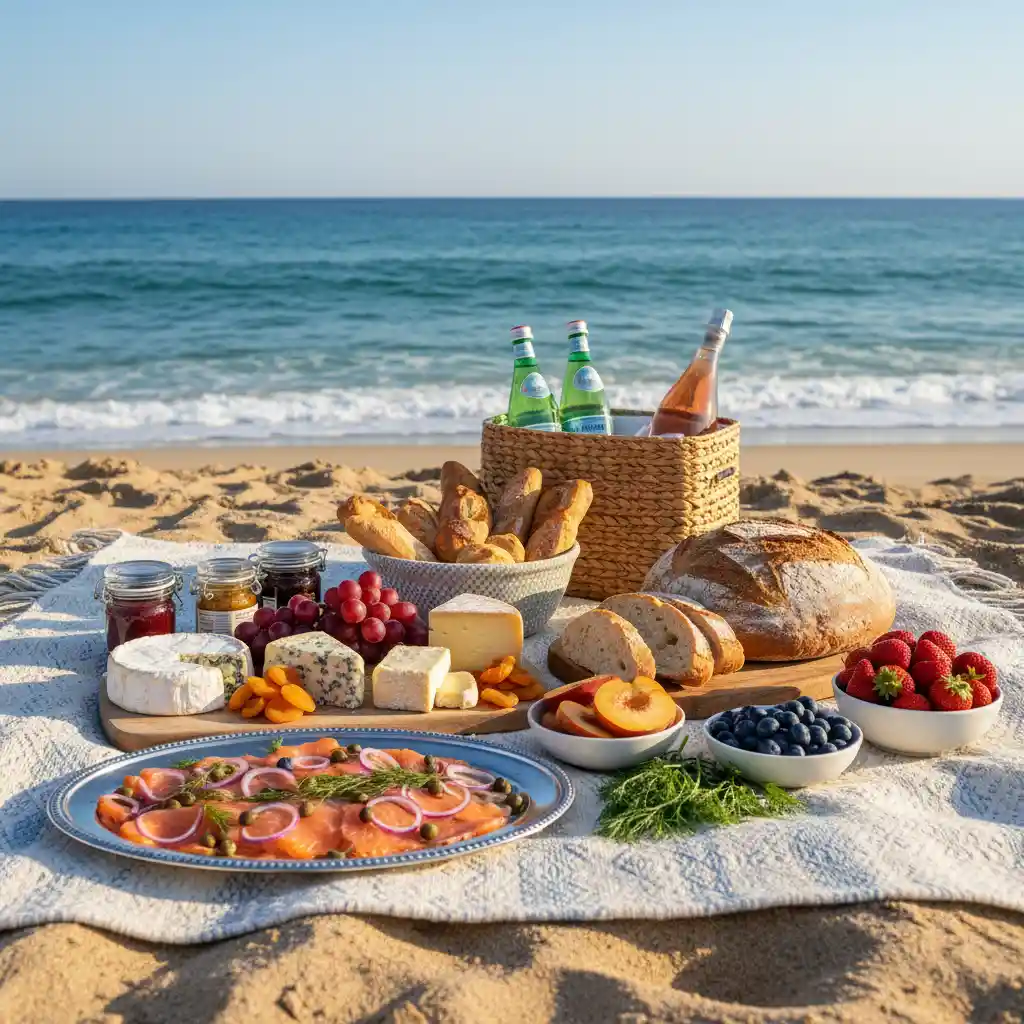 Gourmet picnic spread from Matakana Farmers Market
