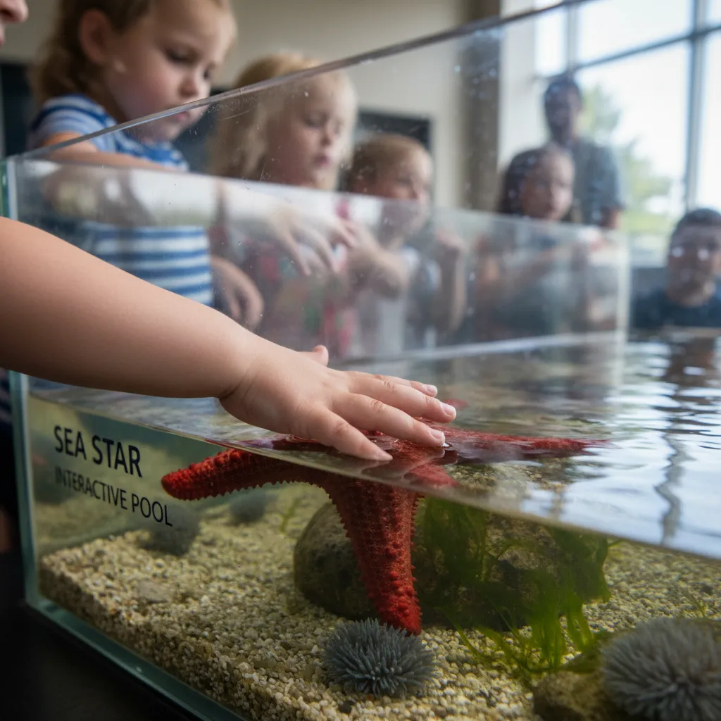 Interactive touch tank experience at the Marine Discovery Centre