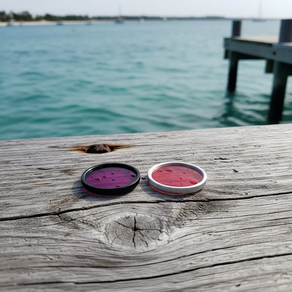 Magenta and red diving filters for action cameras