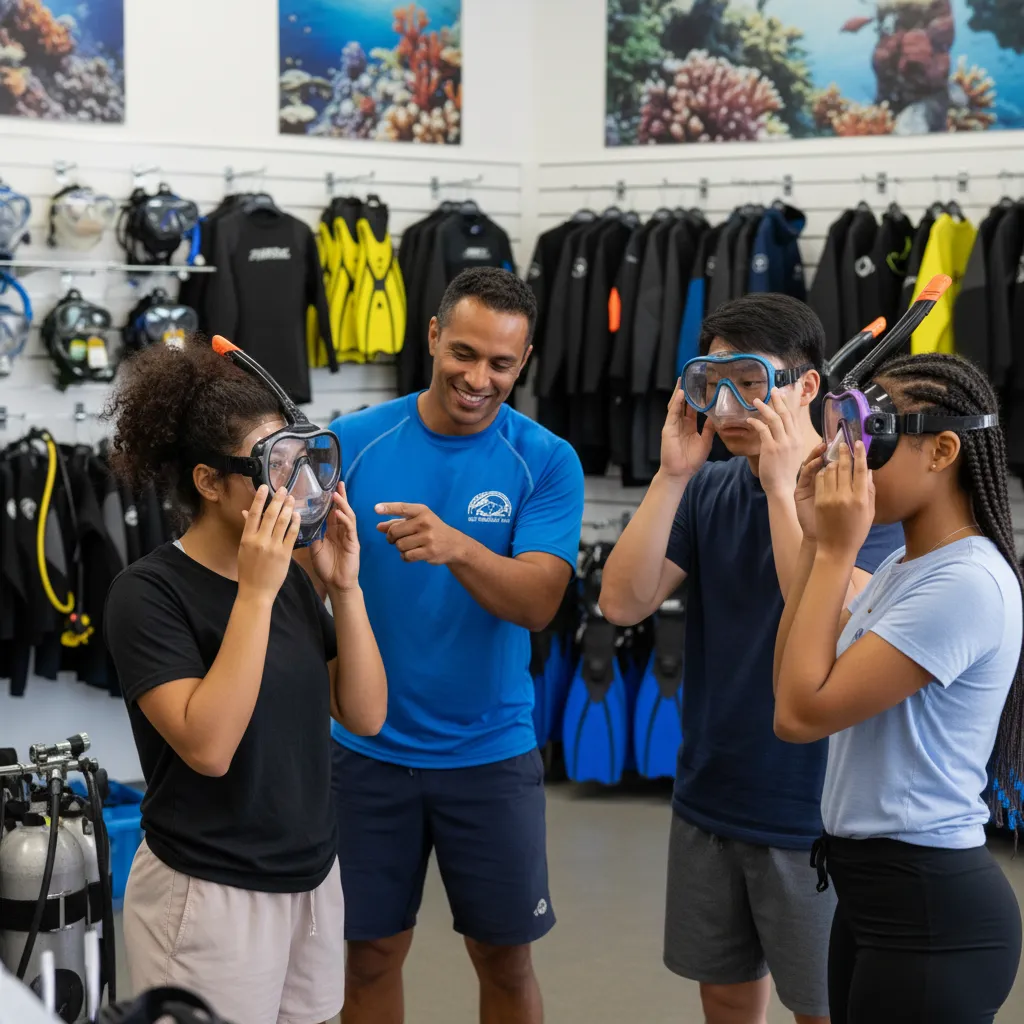 Fitting a snorkel mask properly to prevent leaks