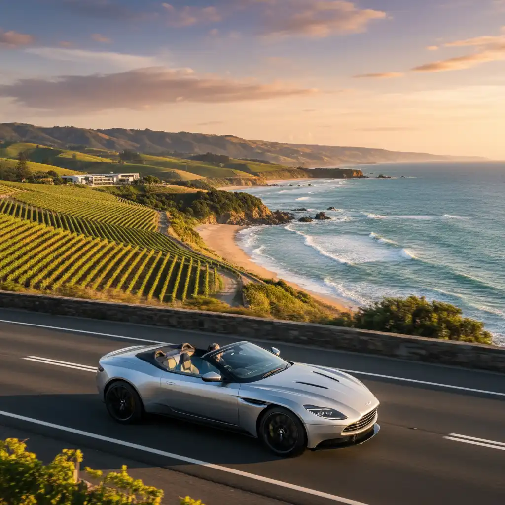 Self-drive tour route along Matakana Coast