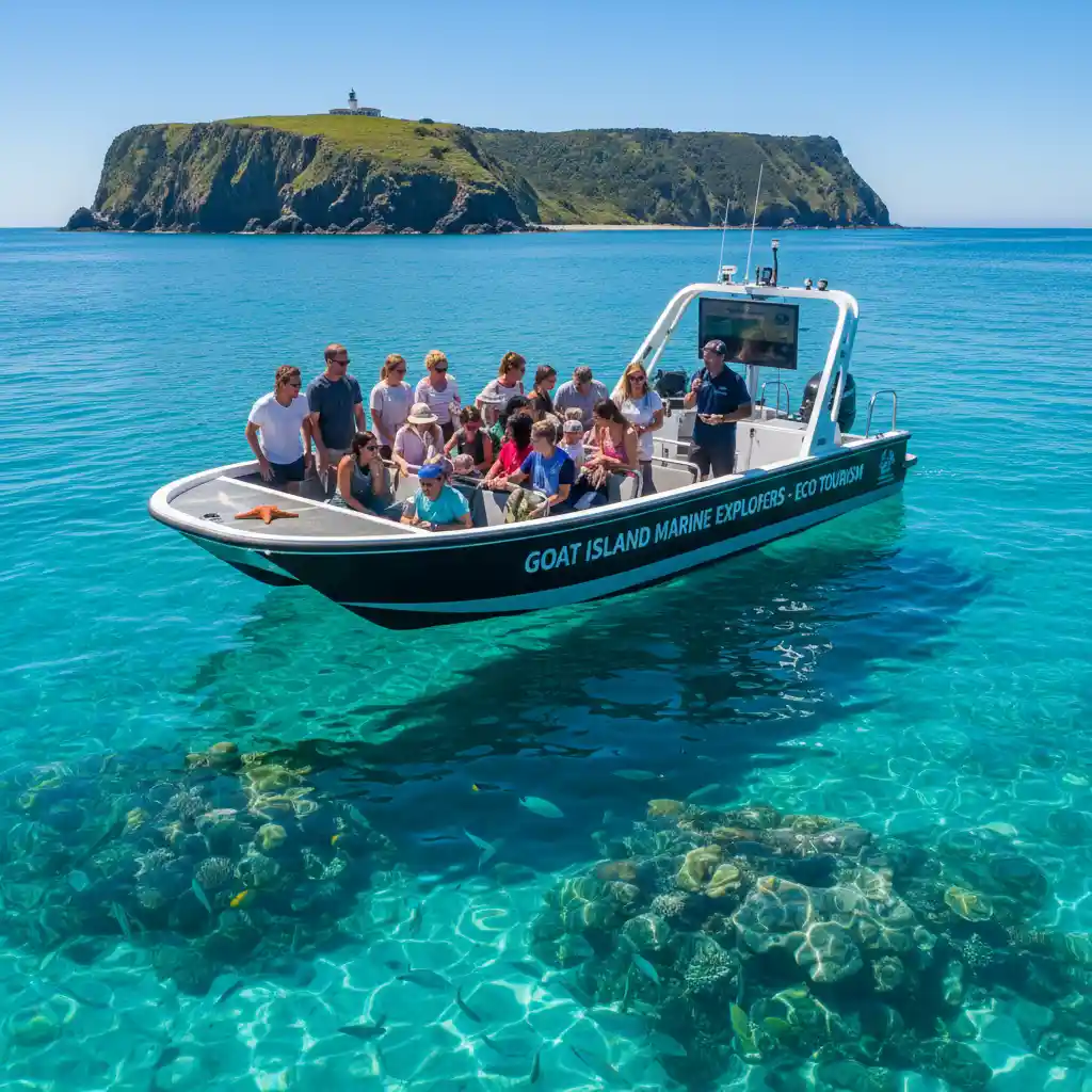 Glass Bottom Boat tour operating at Goat Island Marine Reserve