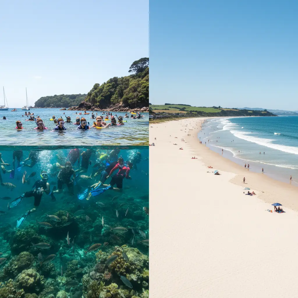 Crowd comparison between Goat Island and Omaha Beach