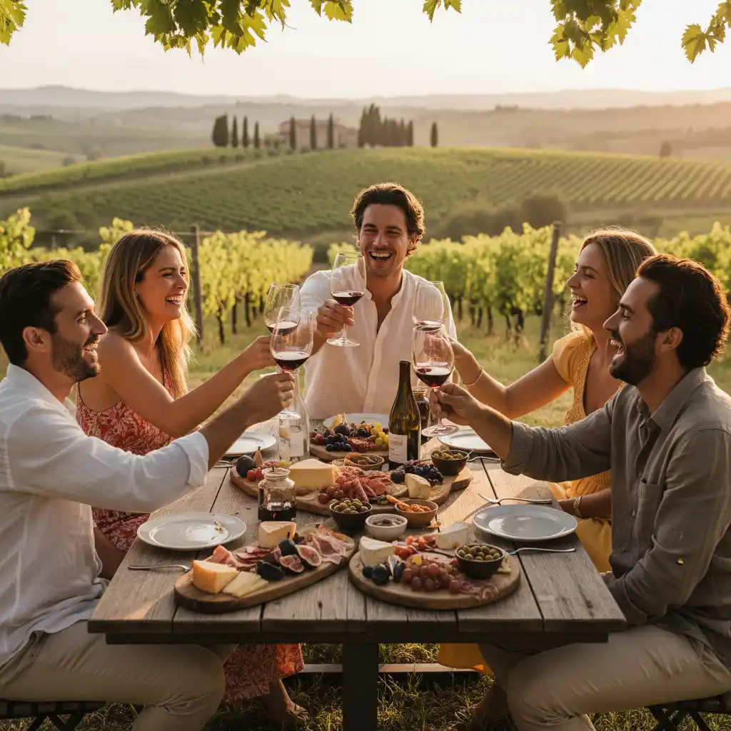 Group wine tasting lunch in Matakana