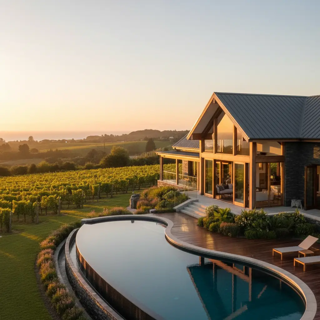 Luxury lodge accommodation in Matakana near Goat Island