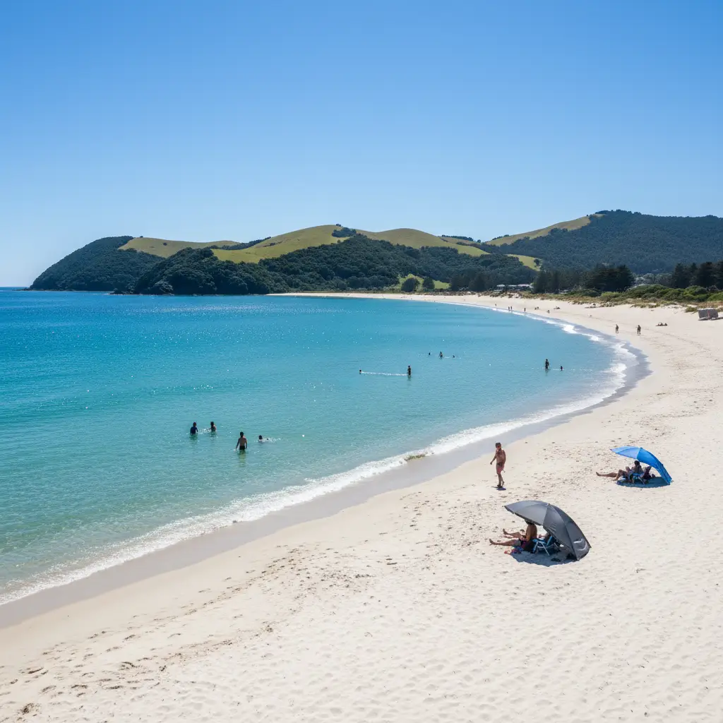 Tawharanui Regional Park beach alternative to Goat Island