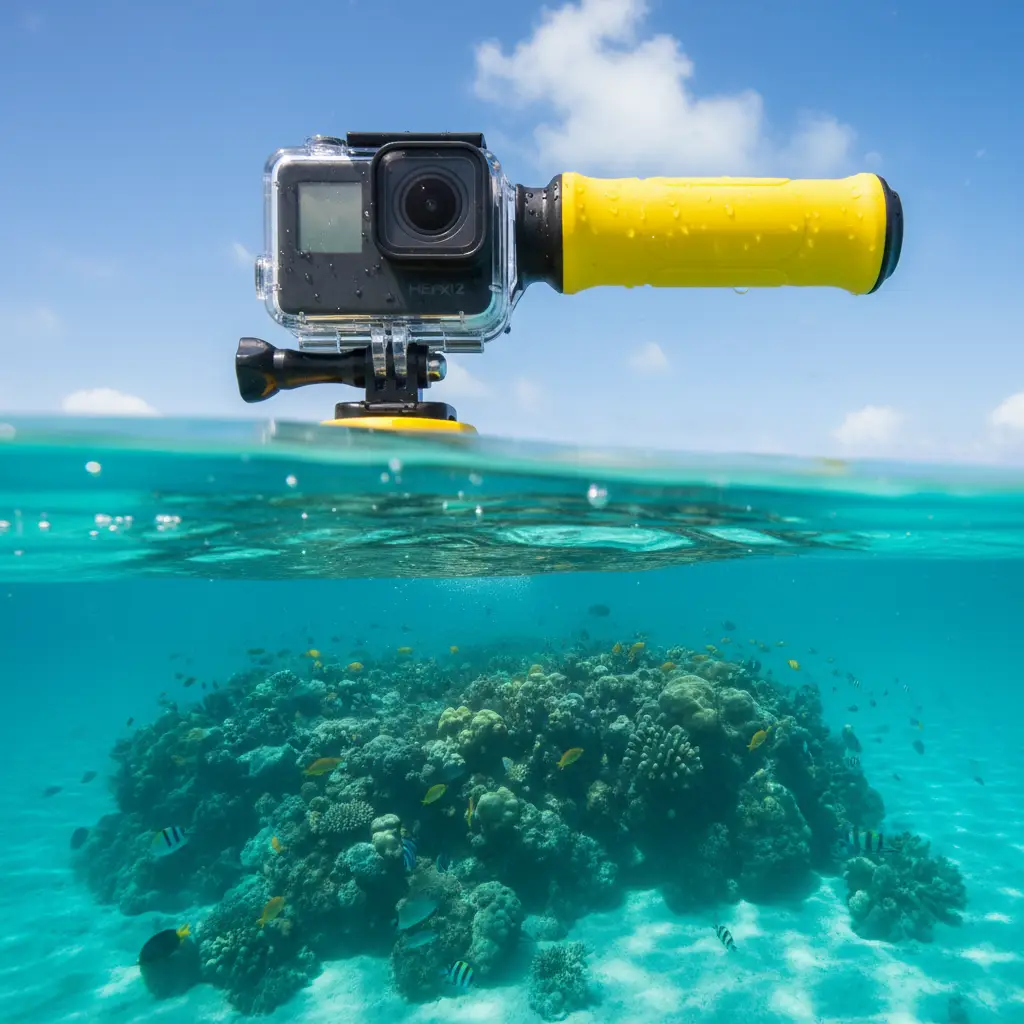 Underwater camera gear for snorkeling