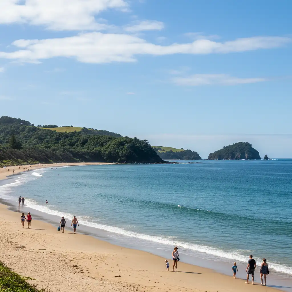 The scenic coastline of Goat Island Marine Reserve in Leigh