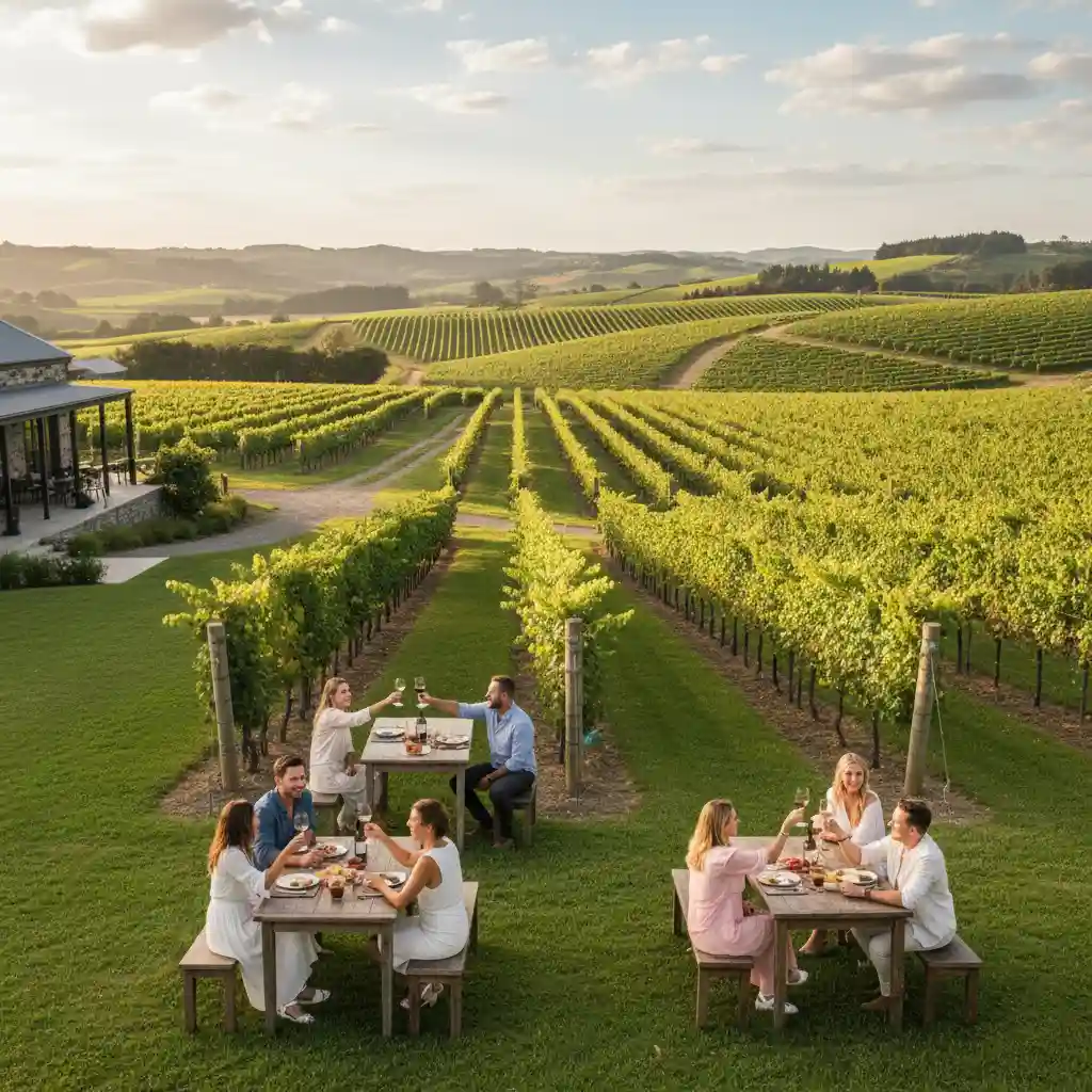 Vineyard dining experience in Matakana